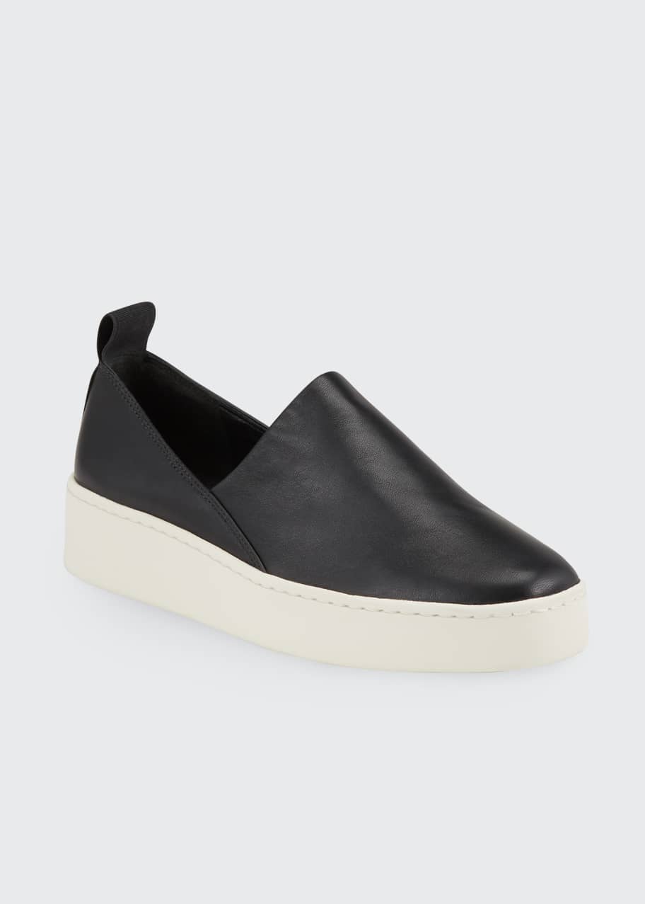 Vince saxon leather sneakers on sale