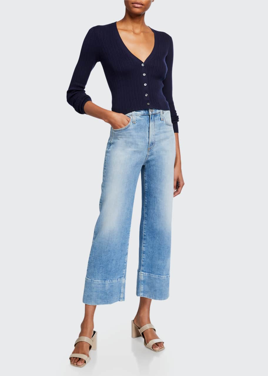 Etta High Waisted Wide Leg Crop Jeans