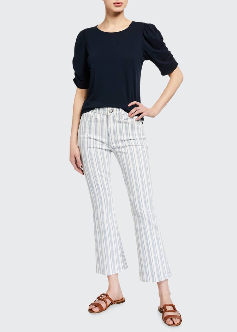 Image 1 of 1: Le Crop Mini Boot Striped Jeans