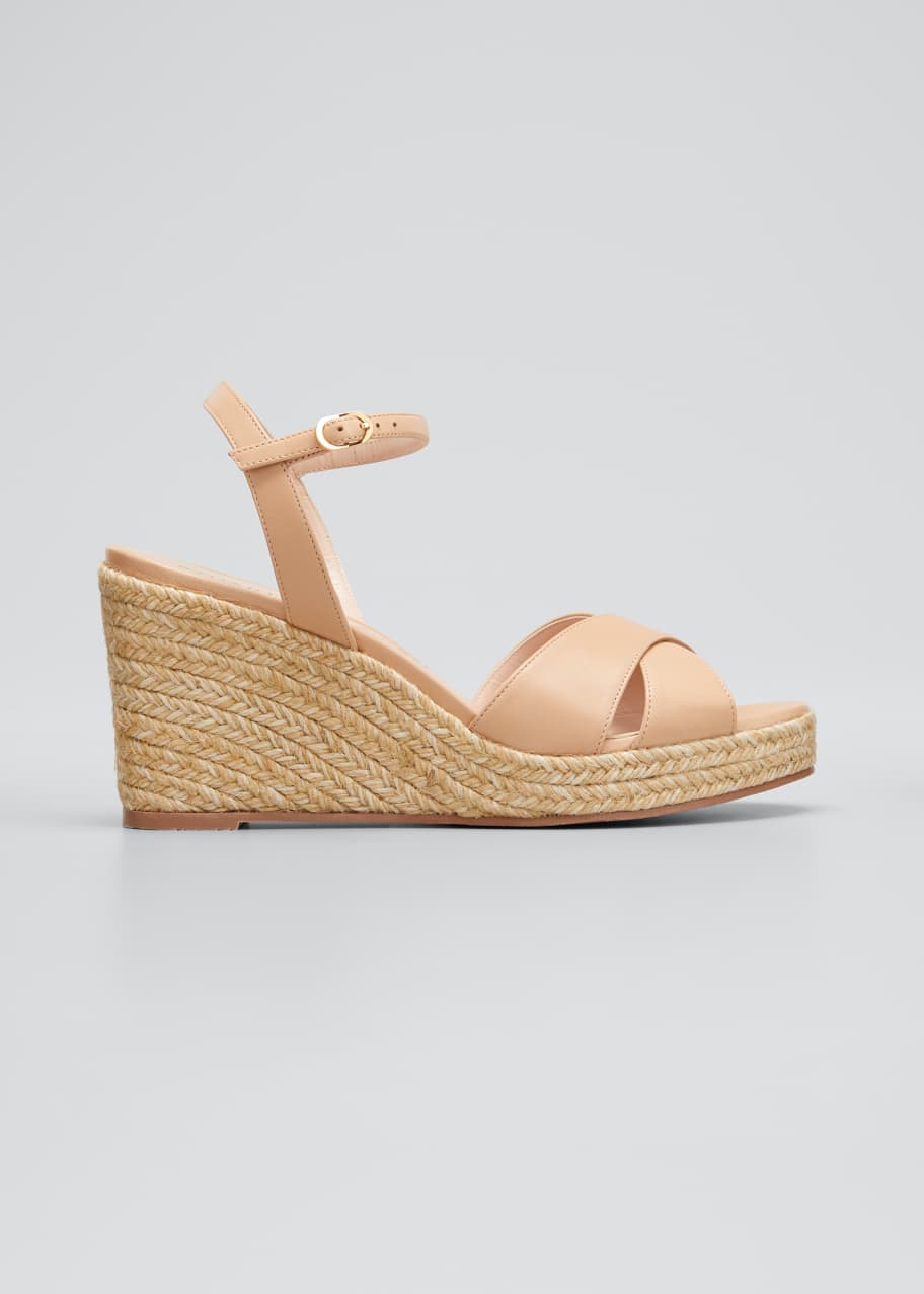 Image 1 of 1: Rosemarie Patent Wedge Espadrille Sandals