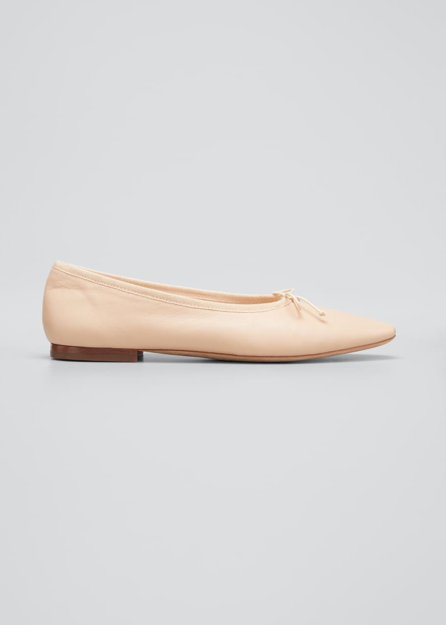 Image 1 of 1: Georgie Metallic Bow Ballerina Flats