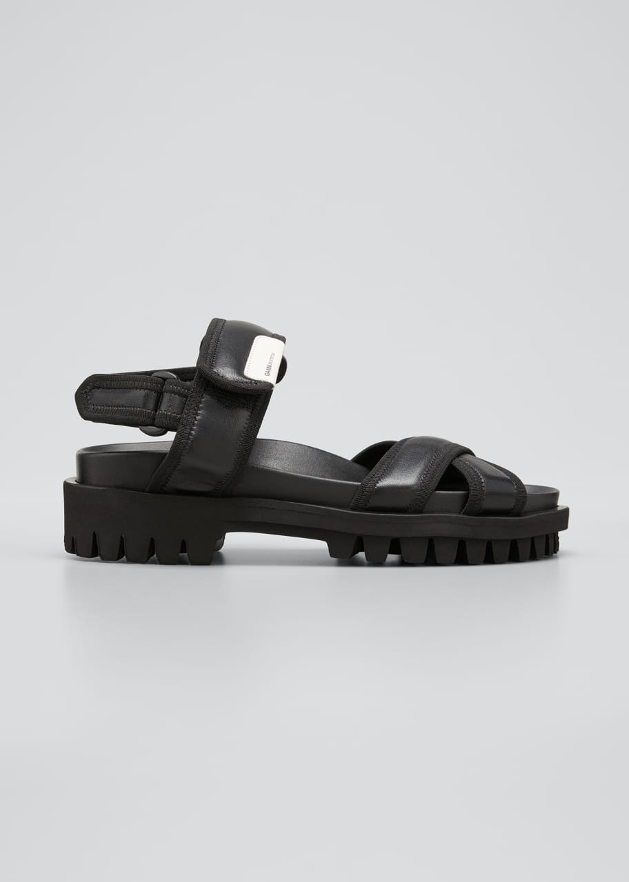 Ganni hiking leather sandals sales