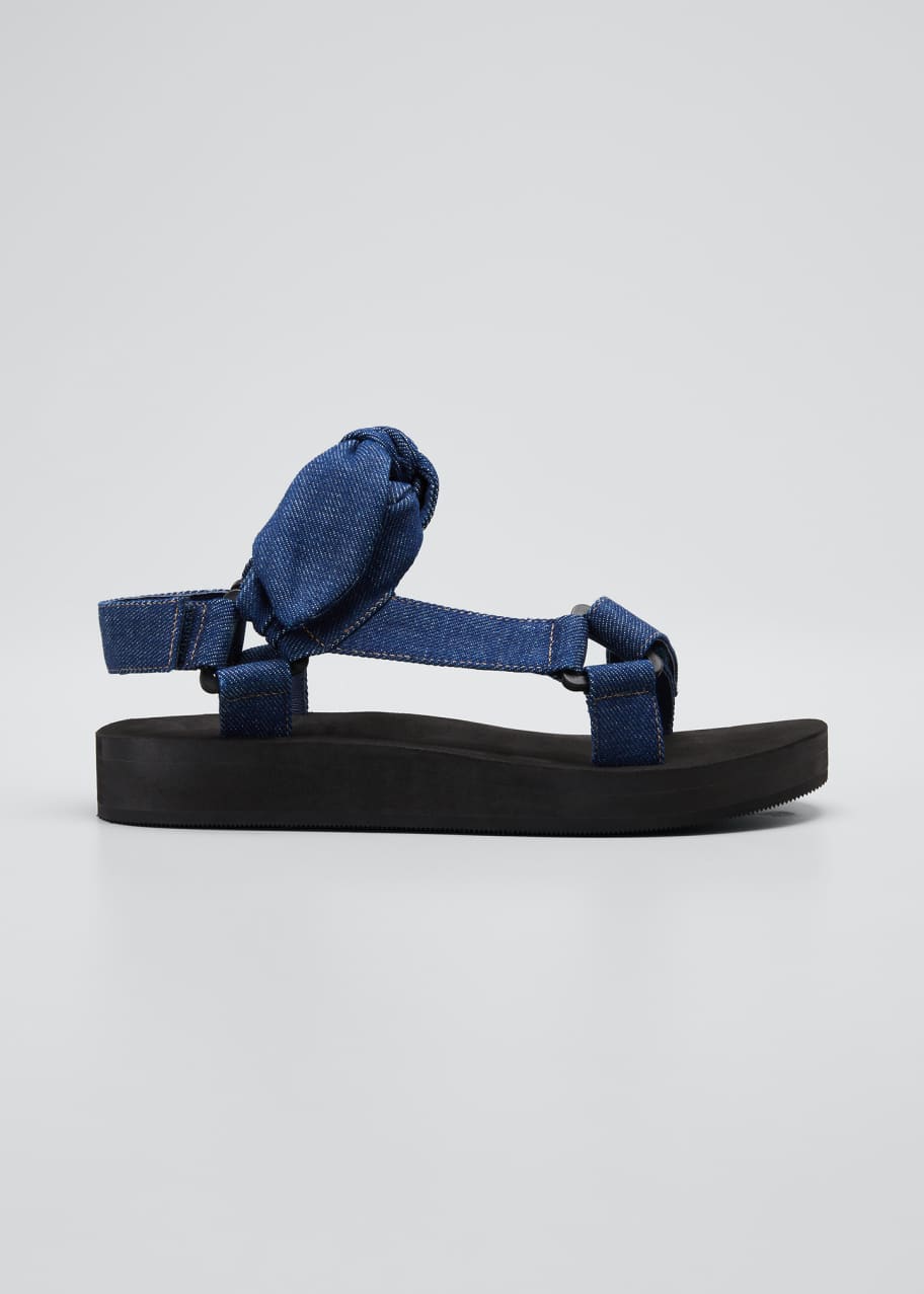 Loeffler Randall Maisie Denim Sport Strap Sandals - Bergdorf Goodman