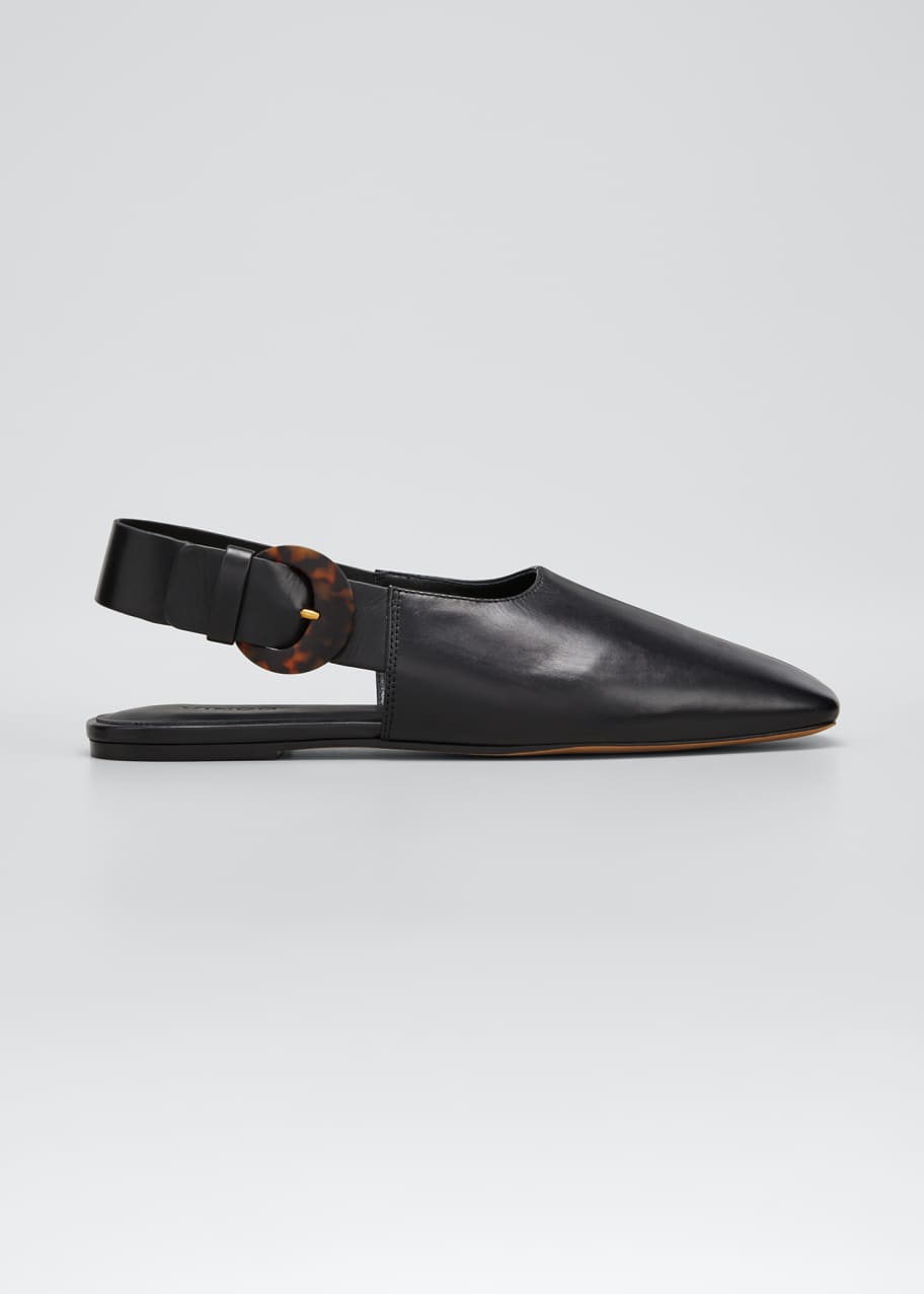 vince leather cadot buckle shoe