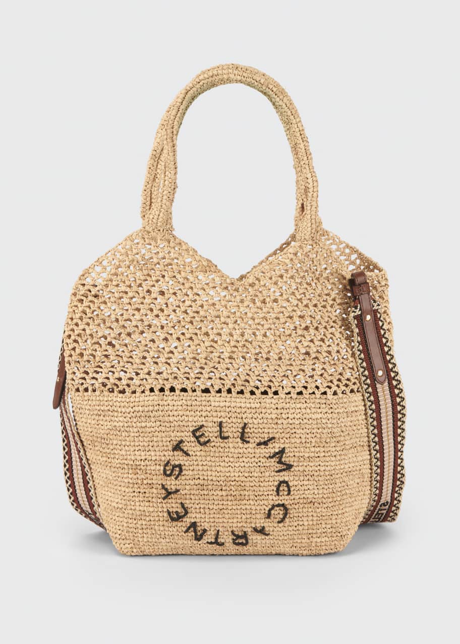 Stella McCartney Crochet Raffia Logo Small Tote Bag - Bergdorf Goodman