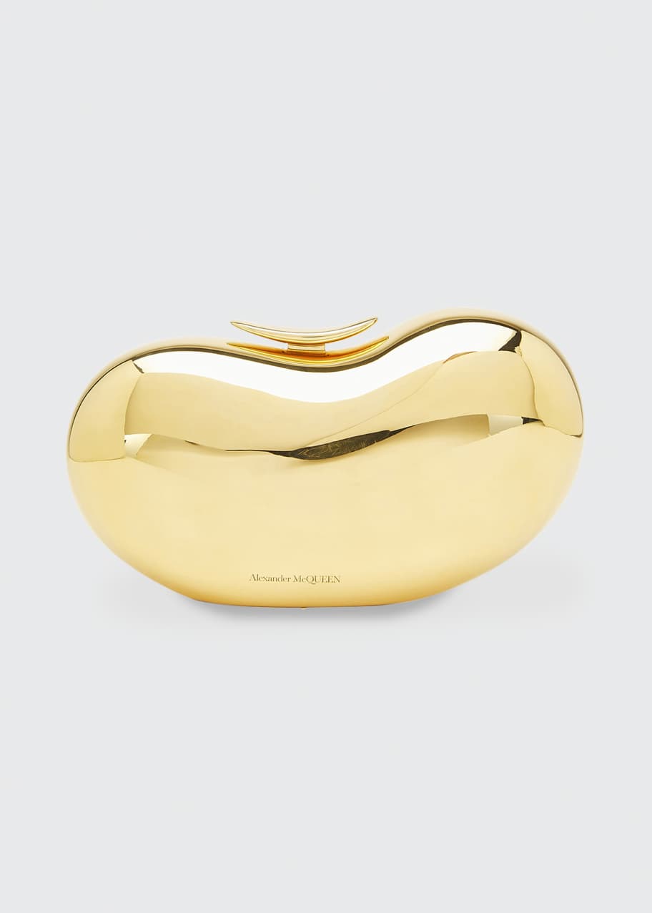 Alexander McQueen Pebble Golden Hard-Shell Clutch Bag - Bergdorf Goodman