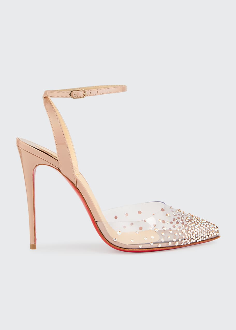 Christian louboutin spikaqueen 100 red sole pumps clearance