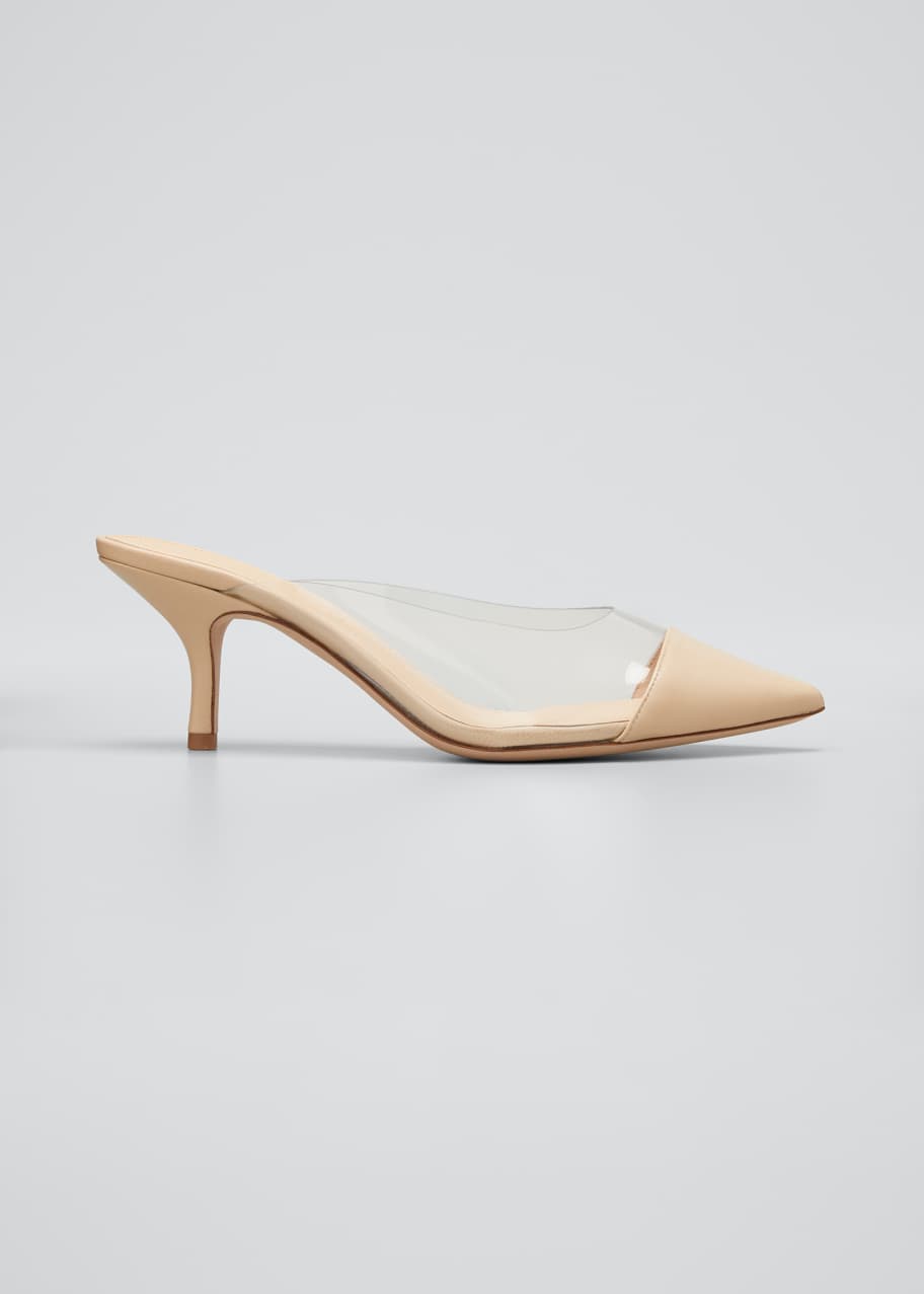 Image 1 of 1: Maddie Leather Cap-Toe Mules
