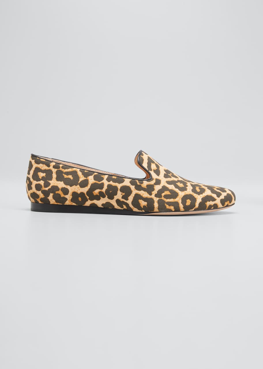 Veronica Beard Griffin Leopard Print Canvas Loafers Bergdorf Goodman