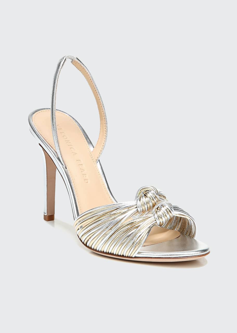 Veronica beard alessia metallic knot sandals discount