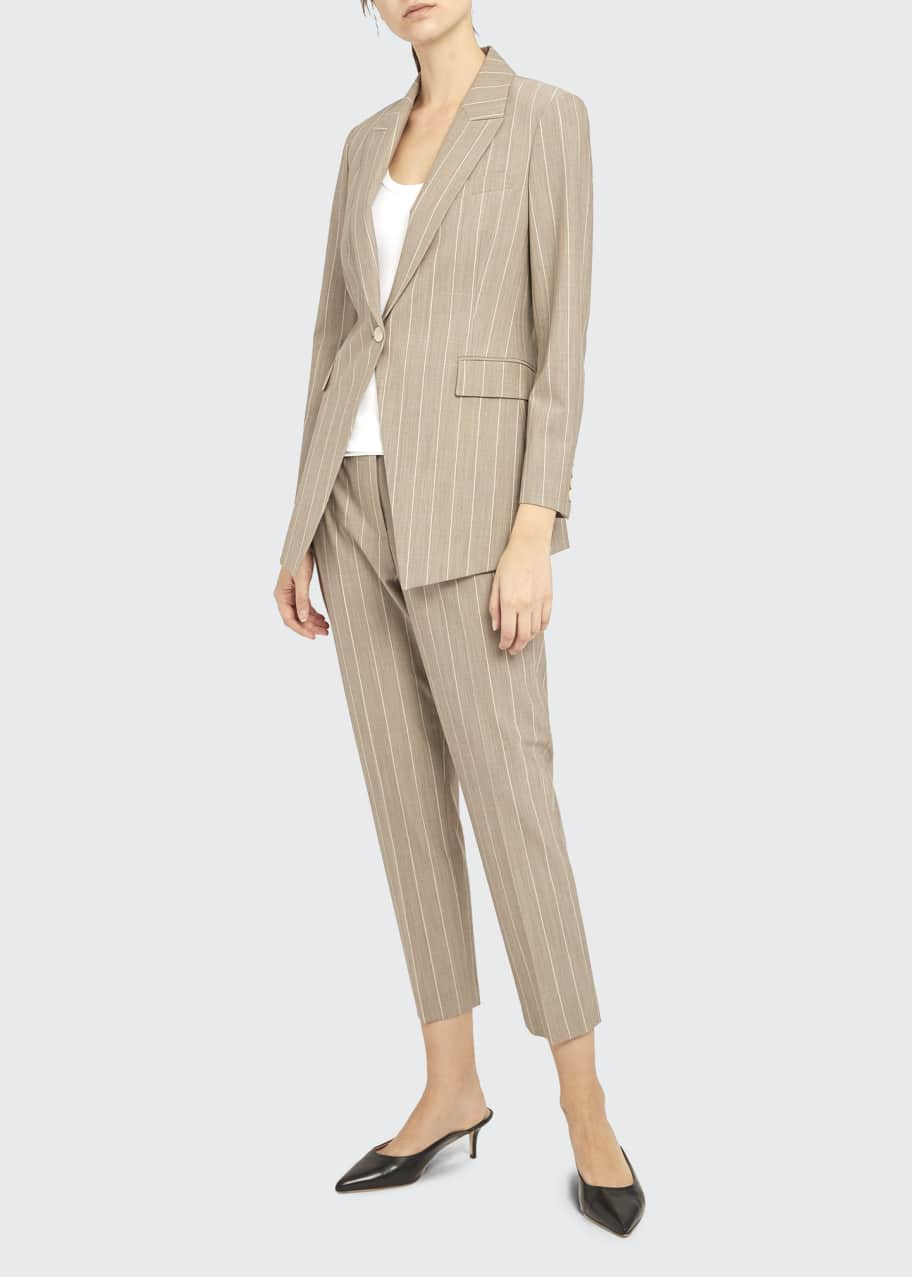 Image 1 of 1: Etiennette Traceable Wool Striped Blazer