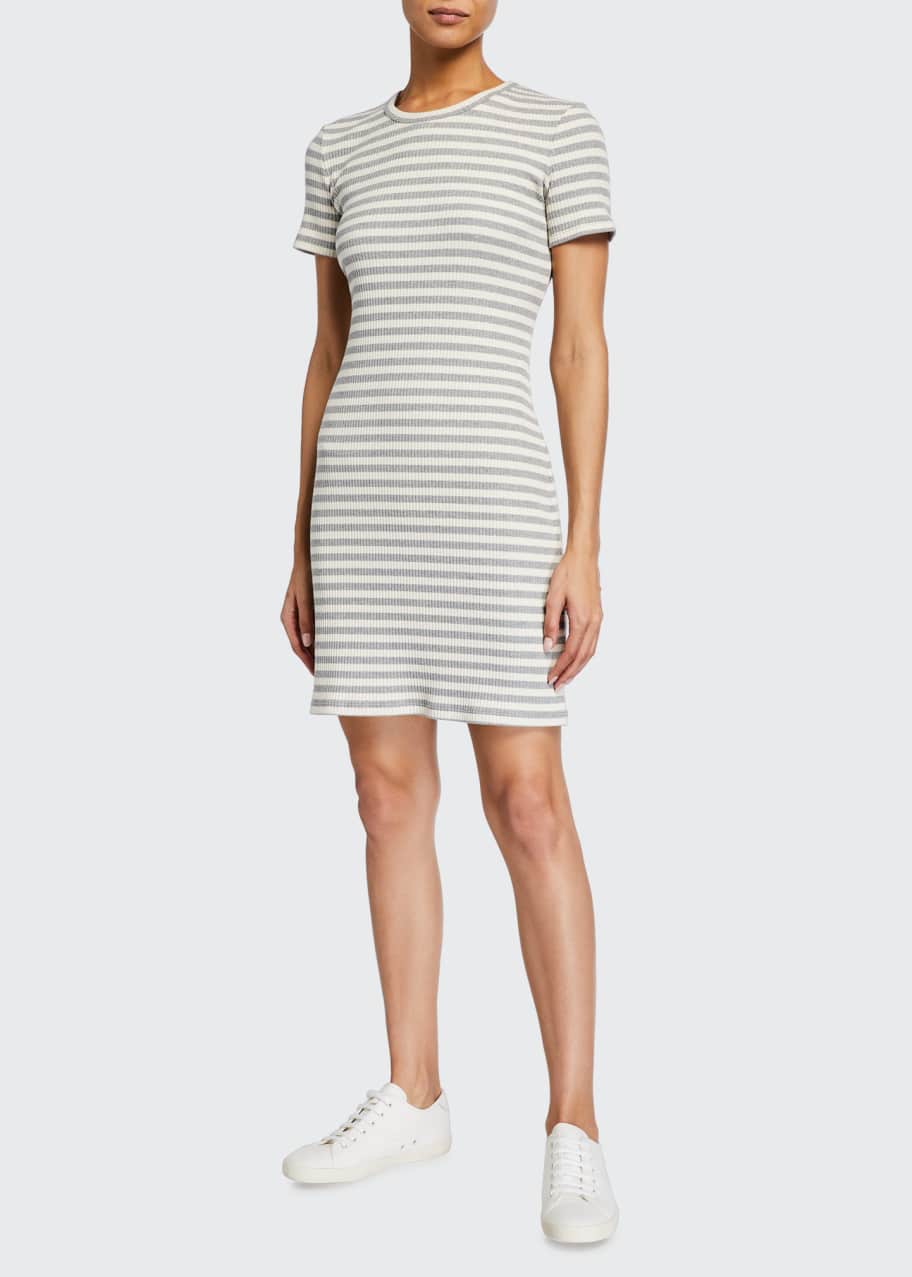 Theory Cherry Striped Ribbed Shirt Dress Bergdorf Goodman