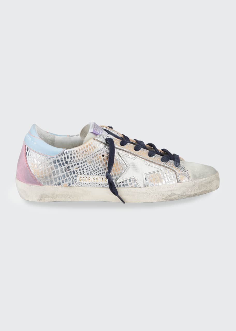 Superstar Metallic Mock Croc Sneakers