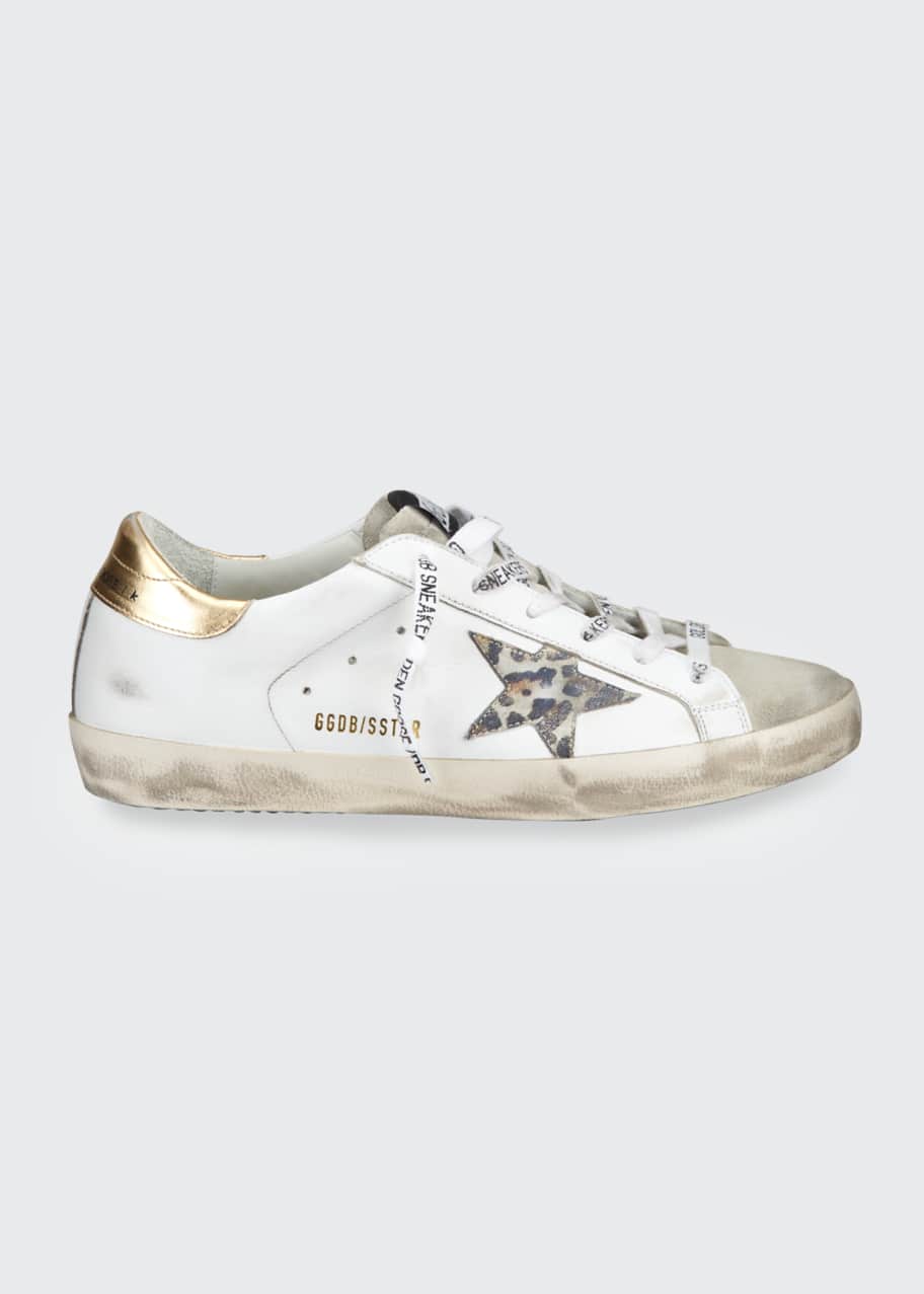 Image 1 of 1: Superstar Leo-Star Leather Low-Top Sneakers