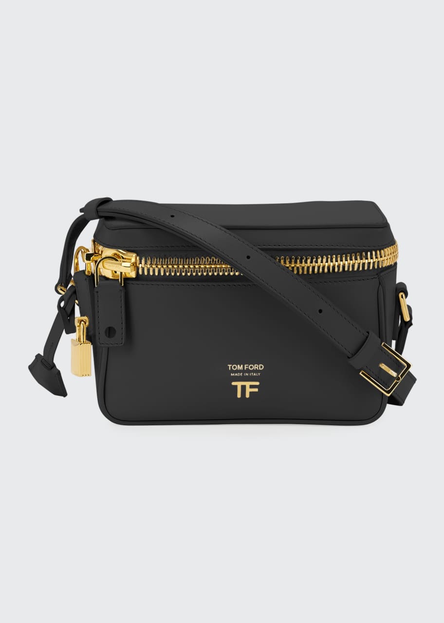 TOM FORD Metro Small Soft Leather Box Shoulder Bag with Golden Hardware Bergdorf Goodman