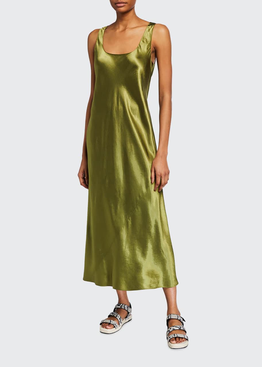Vince Square-Neck Tank Slip Dress - Bergdorf Goodman