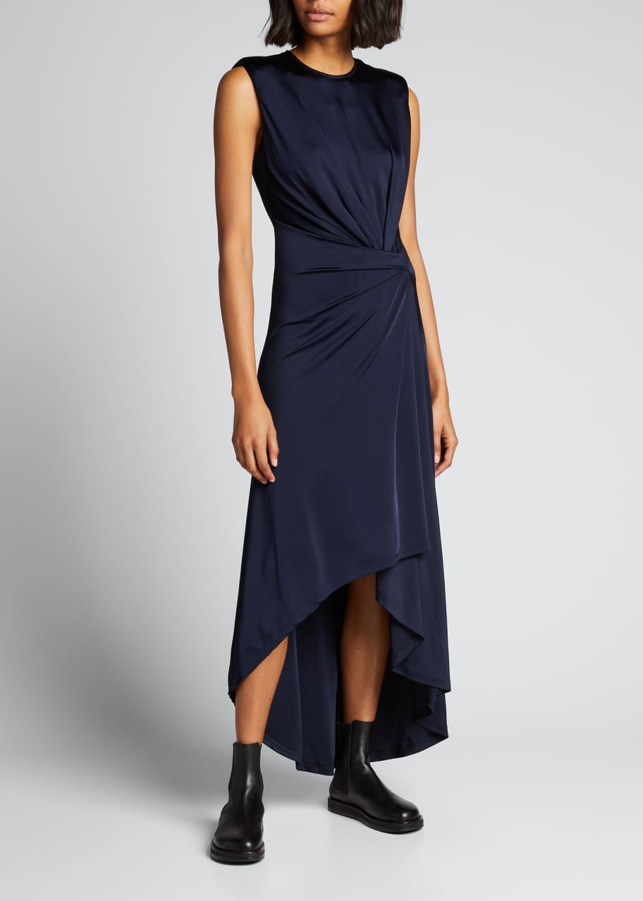 Monse Gathered Jersey Power-Shoulder Dress - Bergdorf Goodman