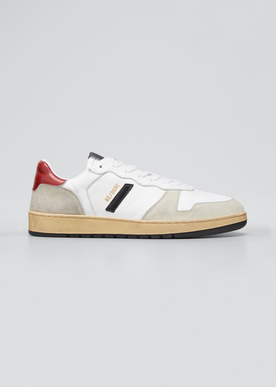 Image 1 of 1: 80s Mixed Leather Court Sneakers