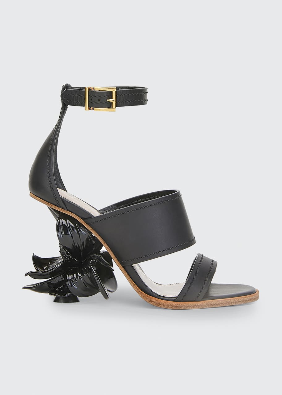 Alexander mcqueen flower wedge sandal hotsell