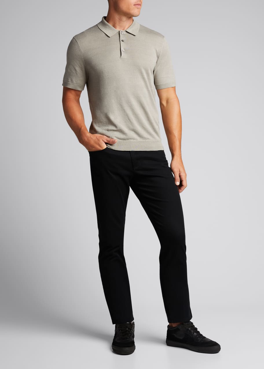 Image 1 of 1: Men's Colona Lightweight Linen-Blend Polo Shirt