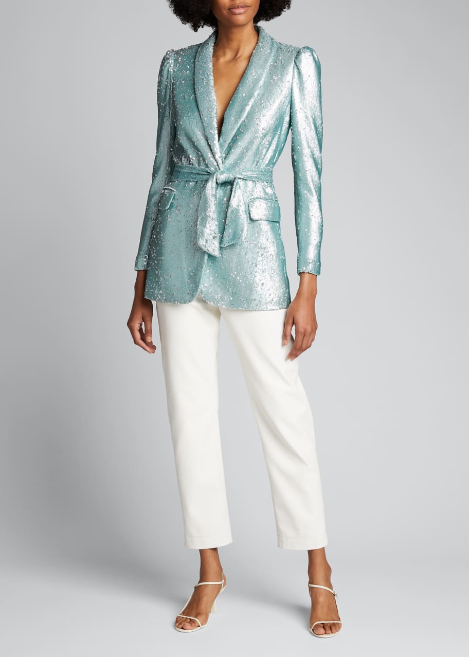 Badgley mischka sequin coat discount