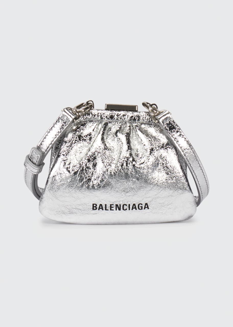 Cloud Mini Metallic Coin Purse with Strap