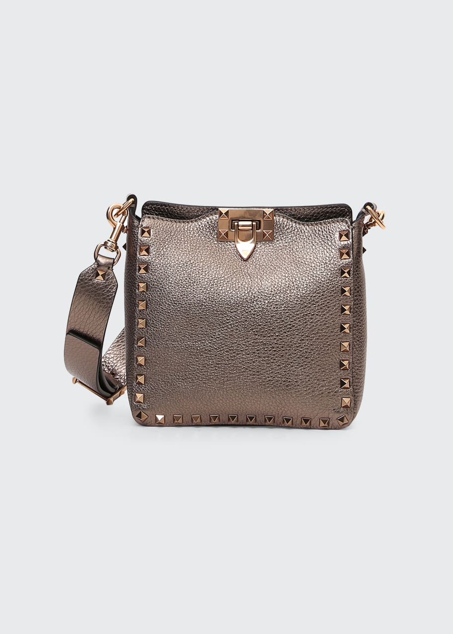Rockstud mini vitello stampa leather hobo bag new arrivals