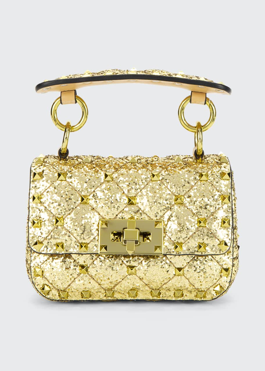 Image 1 of 1: Spike.It Micro Rockstud Glitter Shoulder Bag