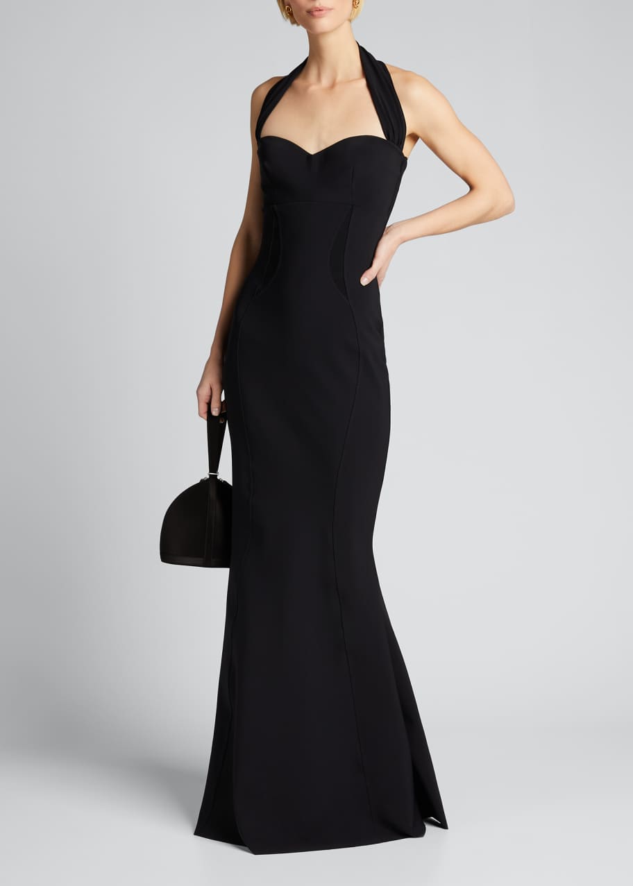 Chiara Boni La Petite Robe Halter Neck Sweetheart Gown Bergdorf
