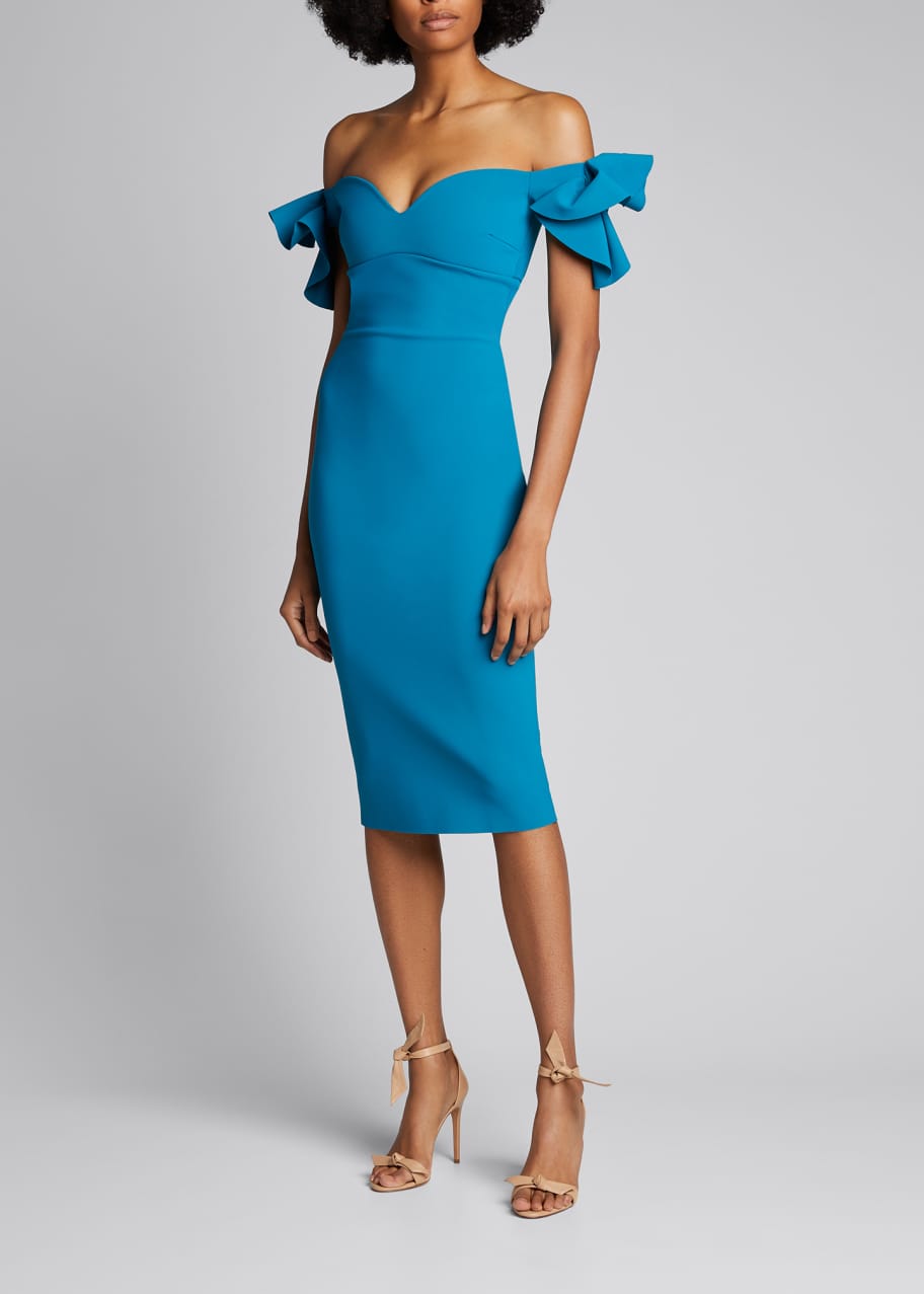 Image 1 of 1: Off-the-Shoulder Sweetheart Bodycon Dress
