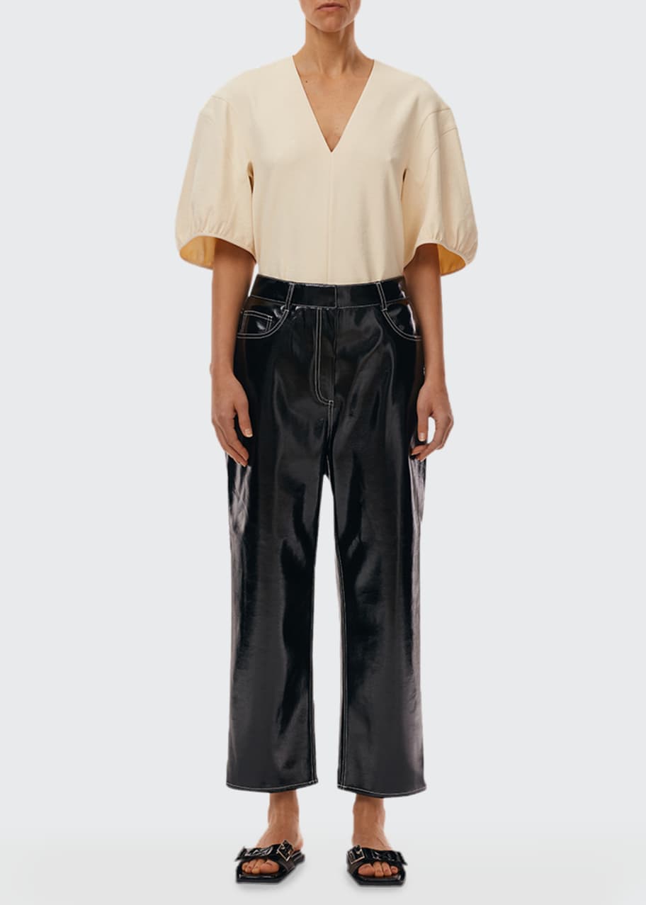 Cropped patent pants clearance