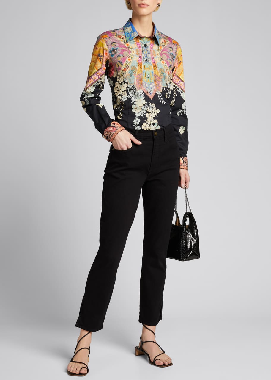 Etro Cotton Stained Glass Floating Combo Print Shirt - Bergdorf Goodman