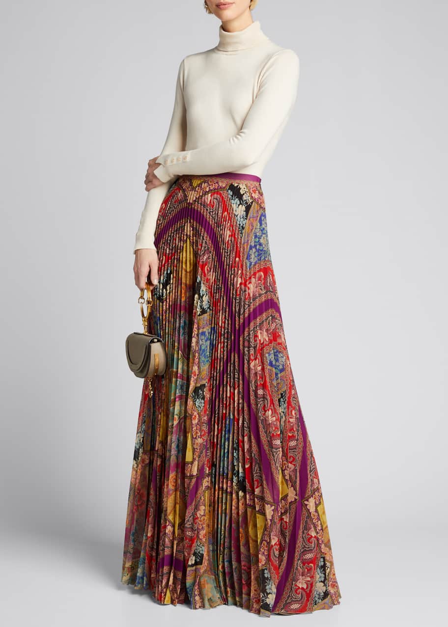 Image 1 of 1: Stained Glass Accordion Pleated Skirt