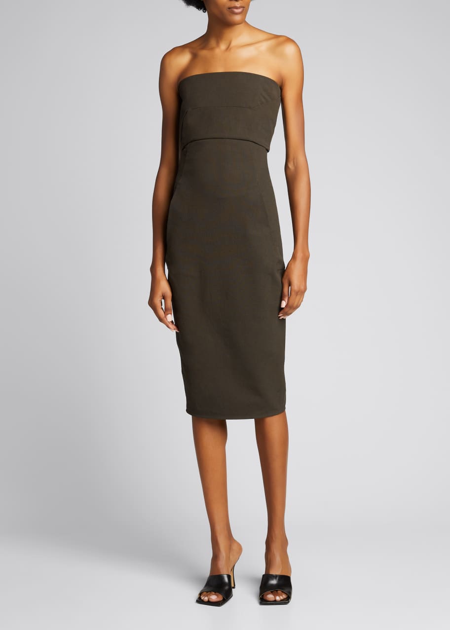 Rick Owens Strapless Bustier Bodycon Midi Dress - Bergdorf Goodman
