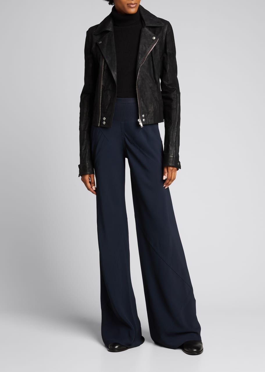 Image 1 of 1: Suede Moto Jacket