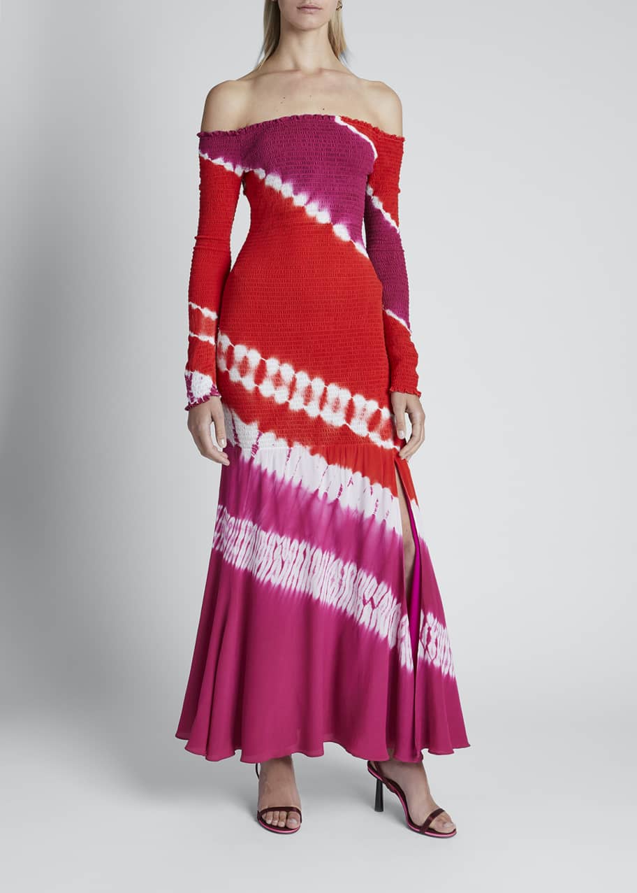 Altuzarra Tie-Dyed Off-the-Shoulder Bodycon Dress - Bergdorf Goodman