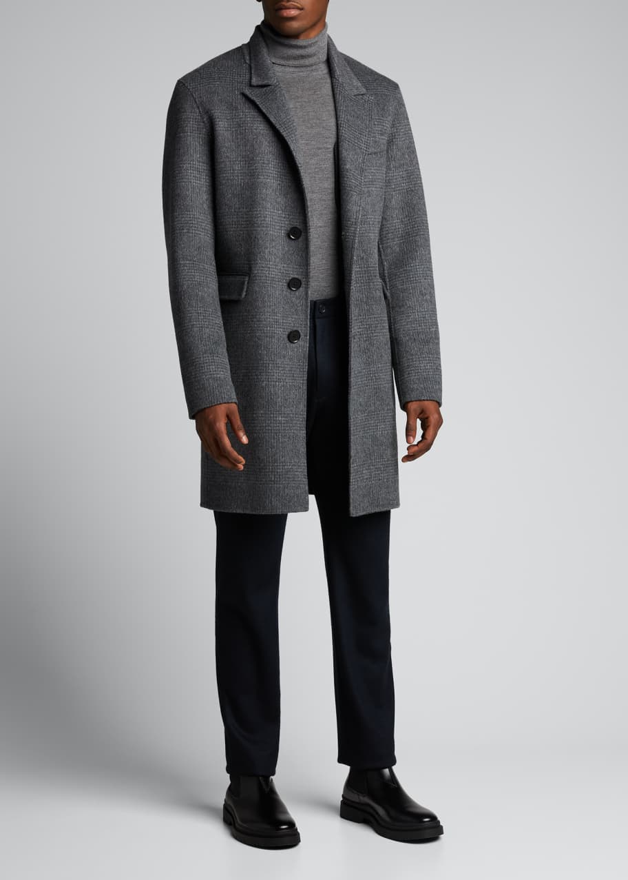 Mens plaid car coat clearance