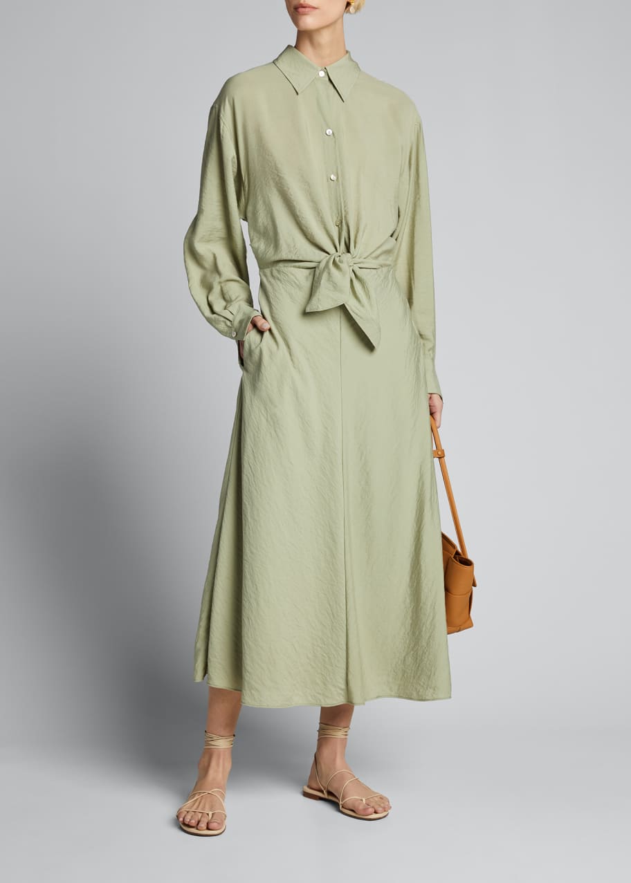 Vince tie front shirt dress sales