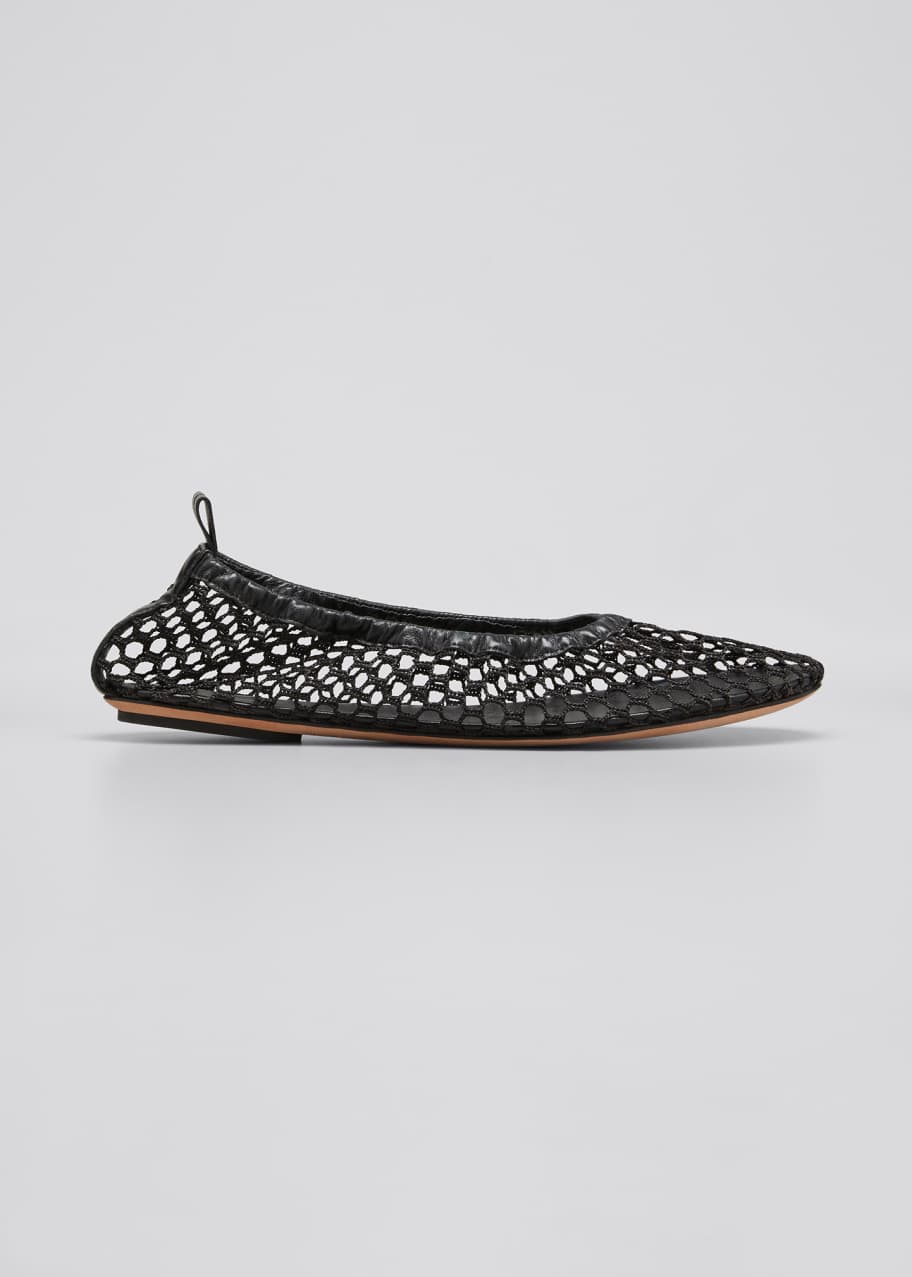 Gianvito Rossi Napa Mesh Ballerina Flats Bergdorf Goodman
