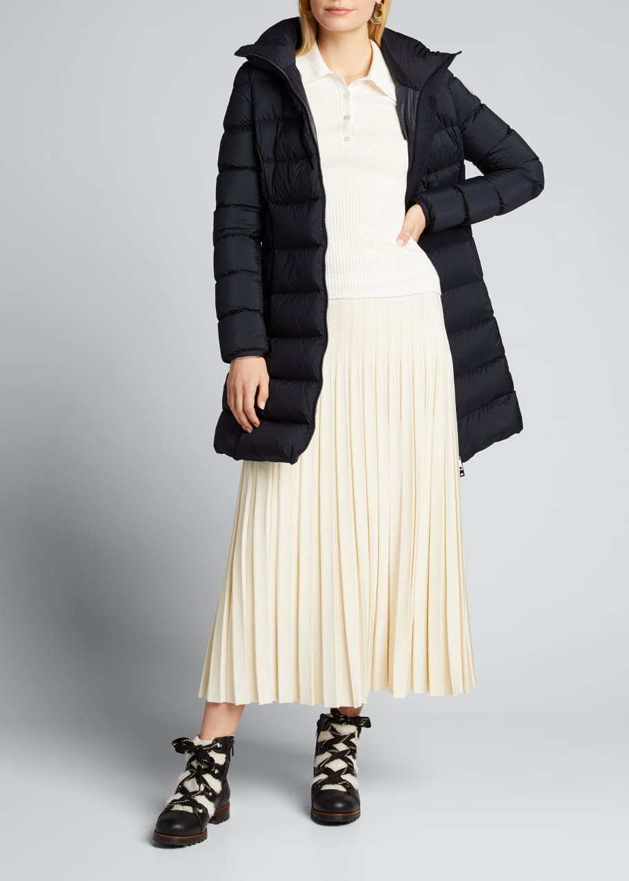 Gie Soft Quilted Long Jacket w Hood