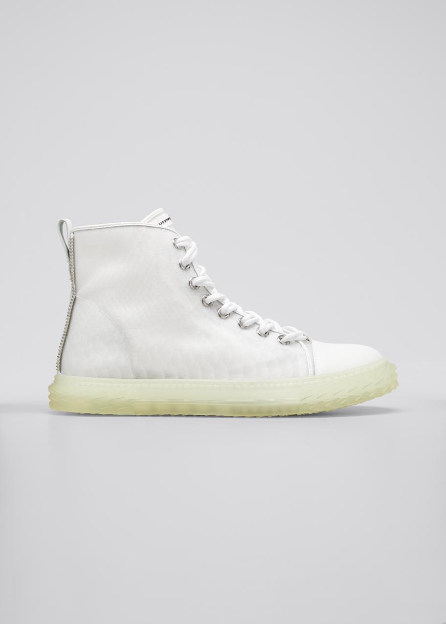 Giuseppe Zanotti Men's Transparent Blabber High-Top Sneakers