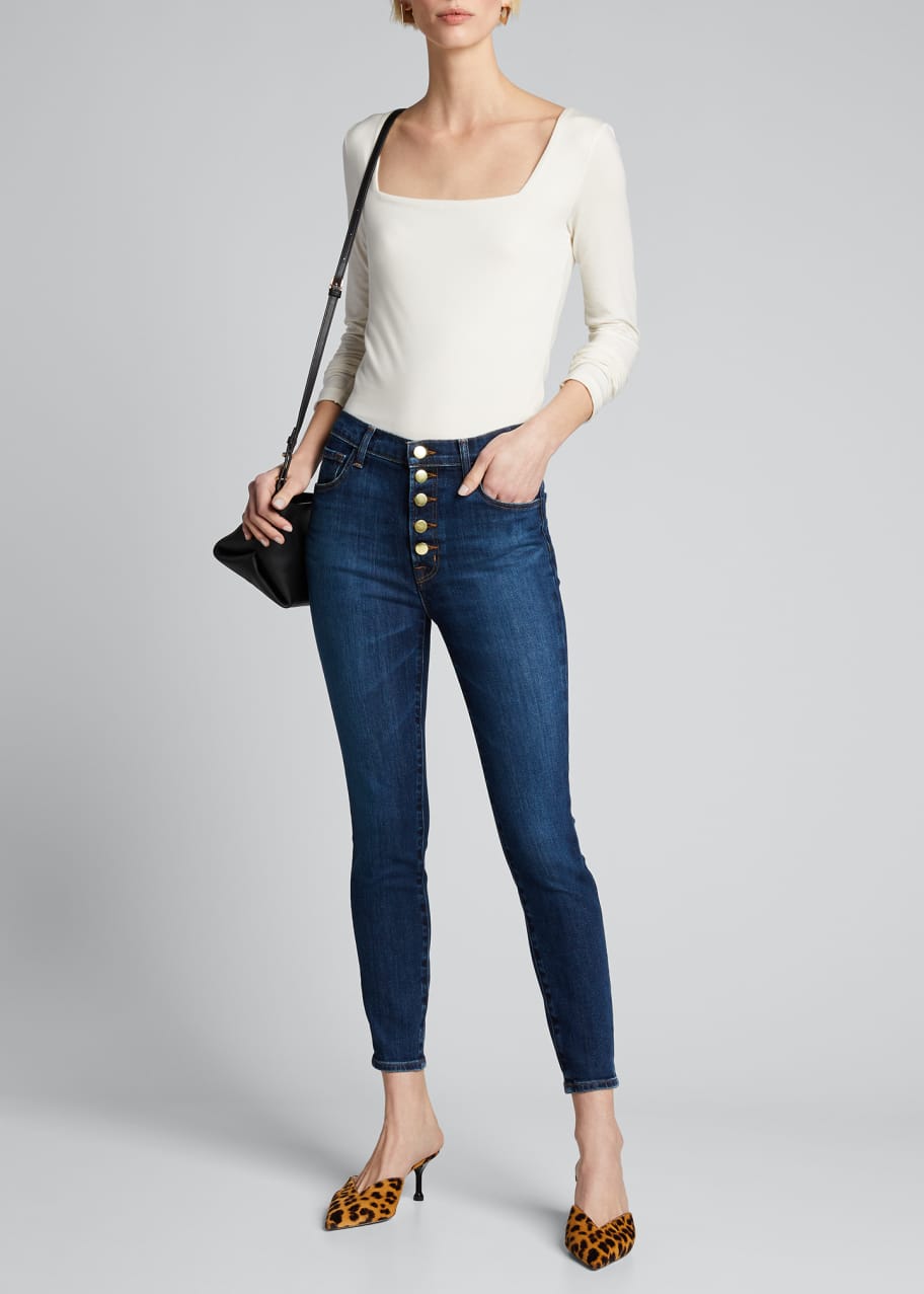 J Brand Lillie High-Rise Cropped Skinny Jeans Bergdorf Goodman