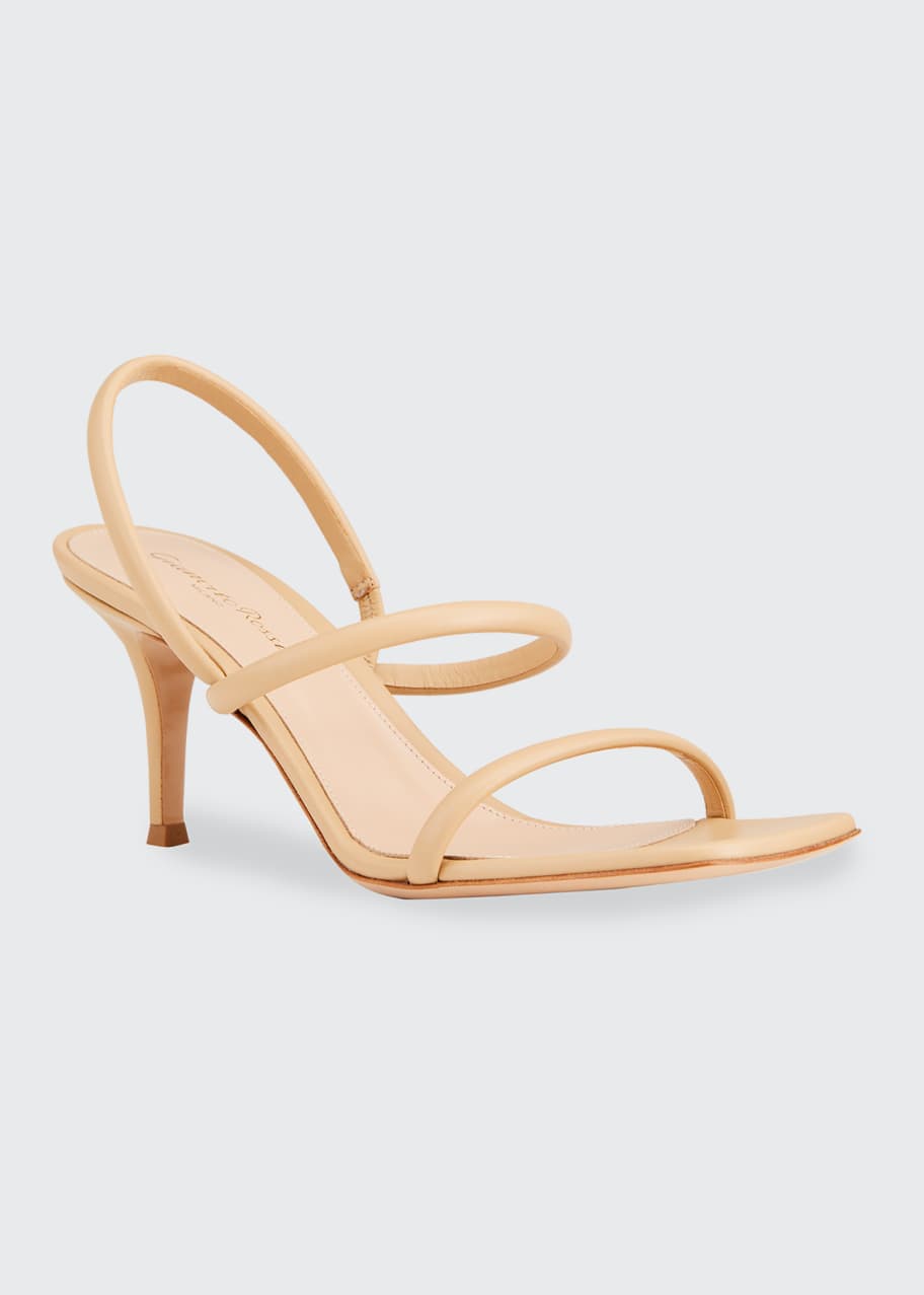 Gianvito Rossi 70mm Leather Slingback Heeled Sandals Bergdorf