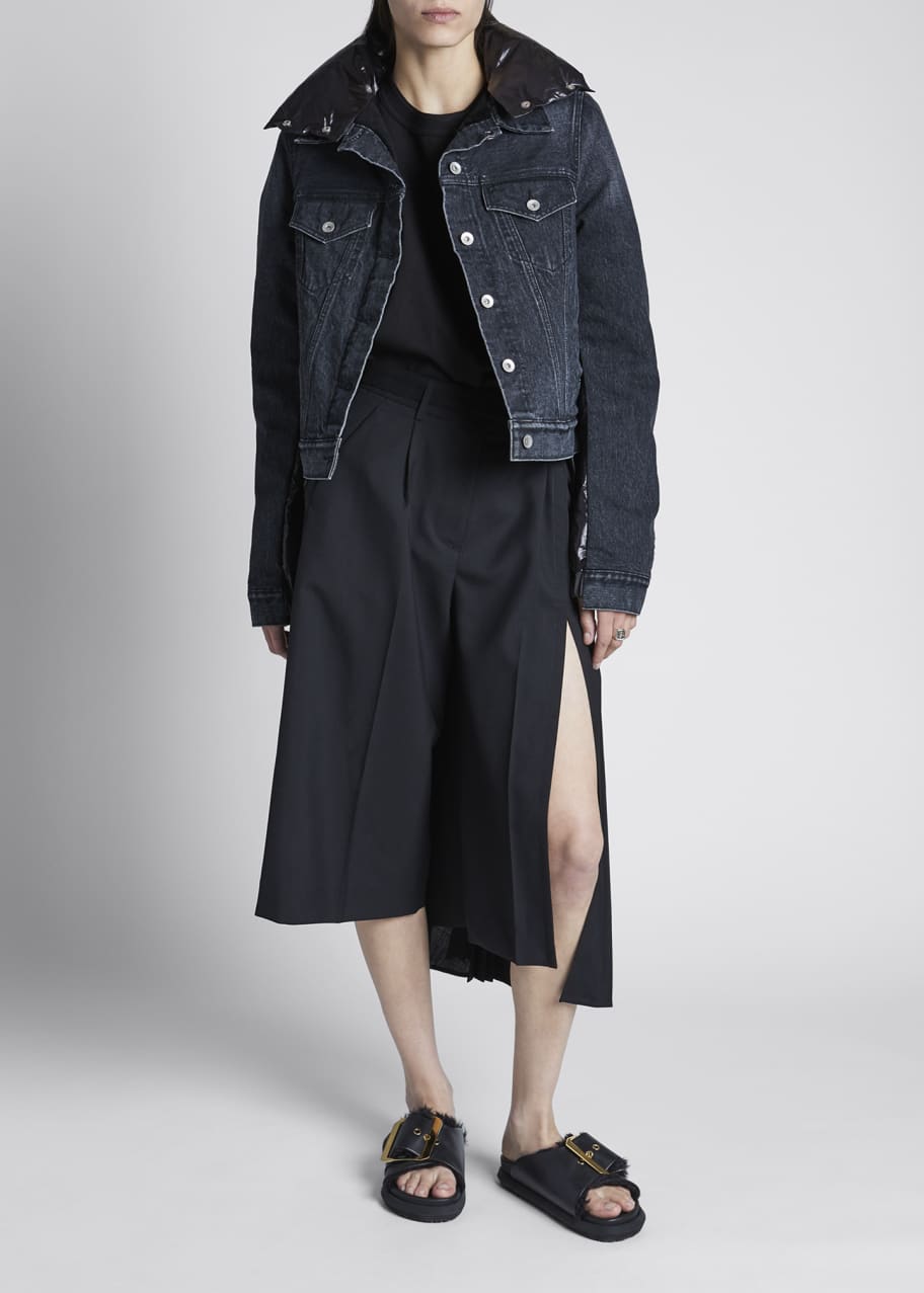 Sacai denim hot sale down jacket