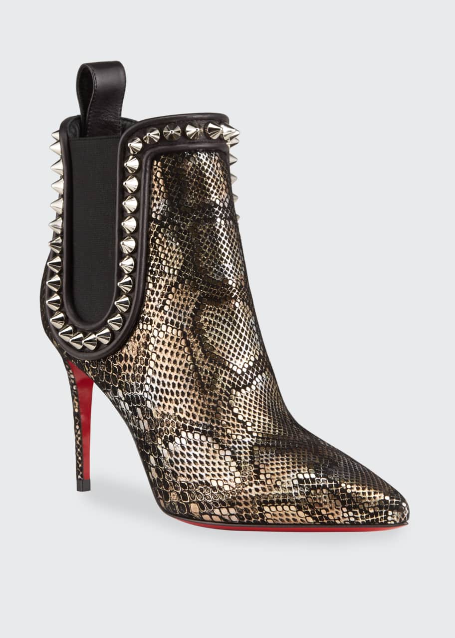 Christian louboutin crapaboot spiked leather booties clearance