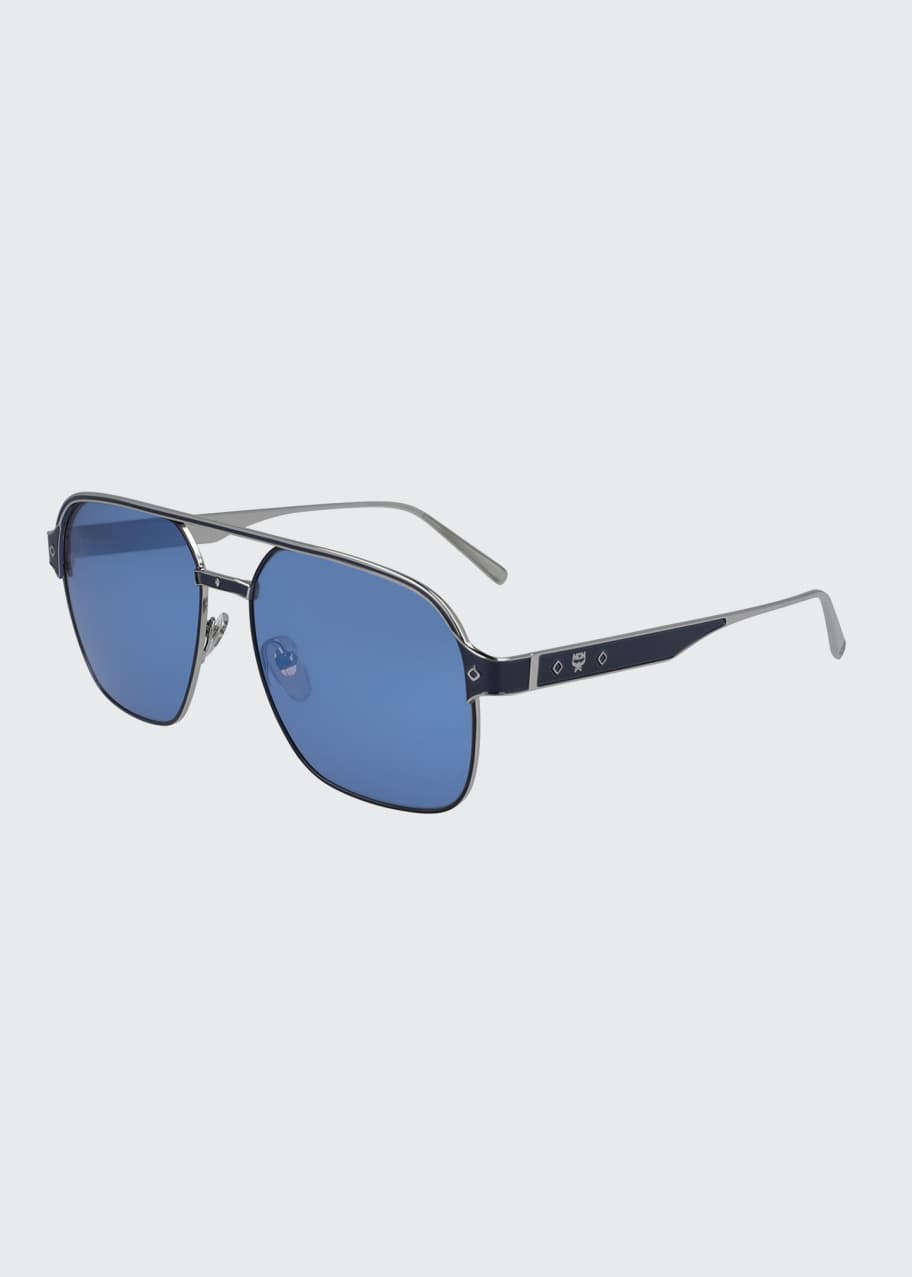Image 1 of 1: Men's Navigator Sunglasses With Diamond Pattern