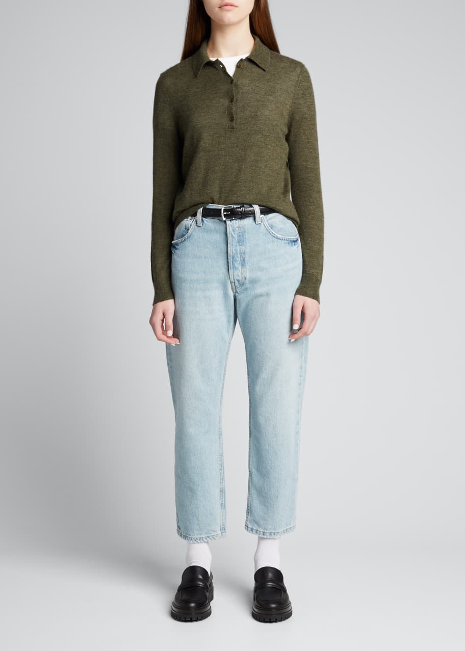 Image 1 of 1: Cashmere Polo Sweater
