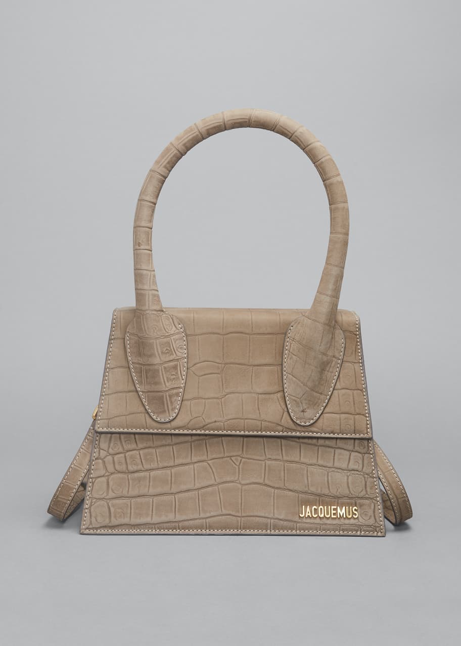 jacquemus brown croc bag