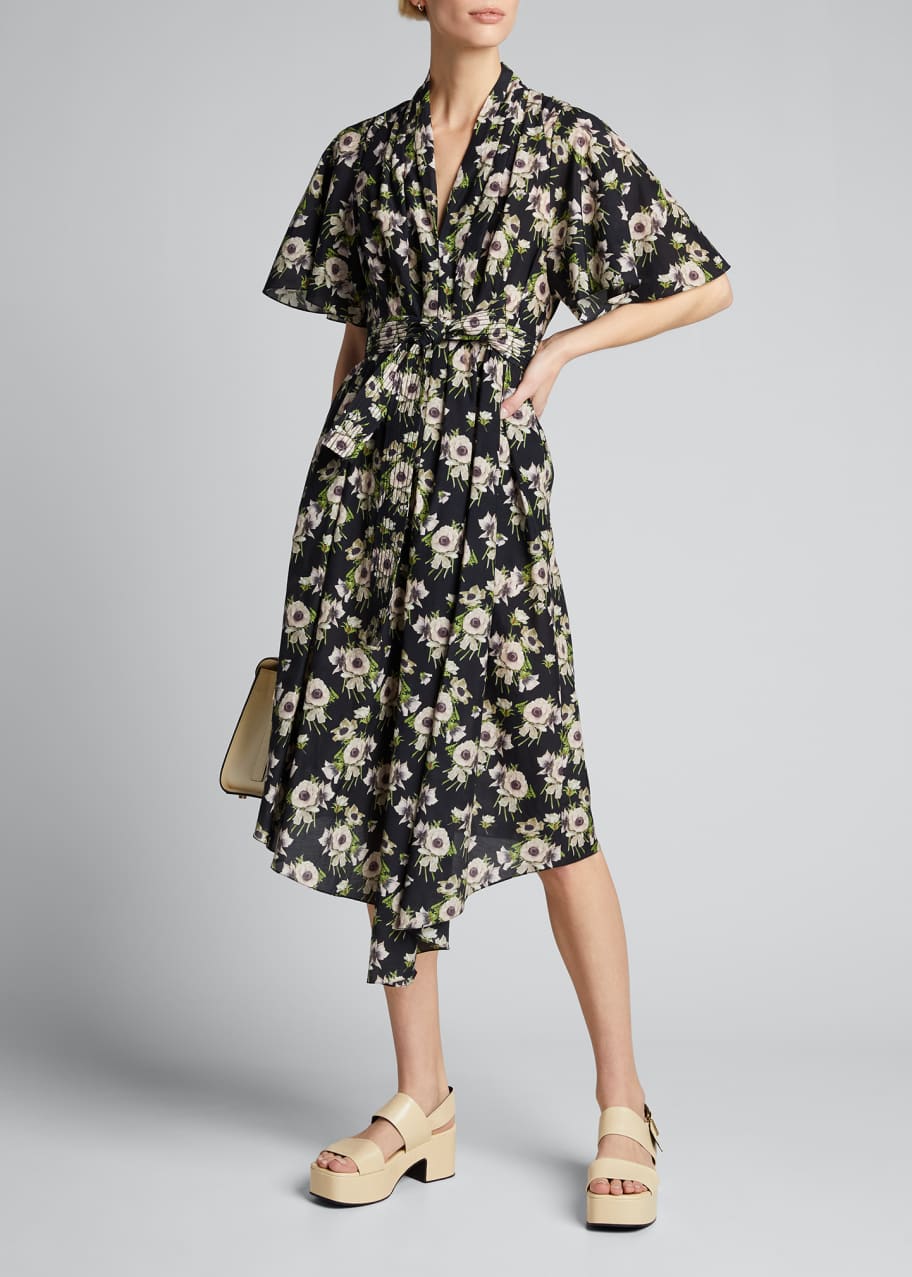 Adam lippes floral best sale dress
