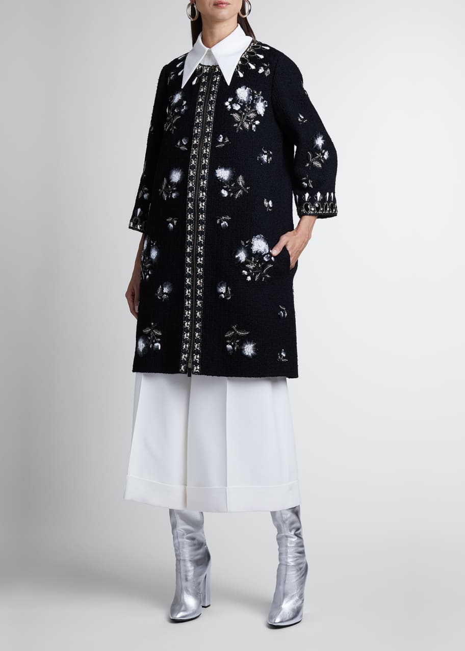 Andrew Gn Embellished Wool Open Front Coat Bergdorf Goodman